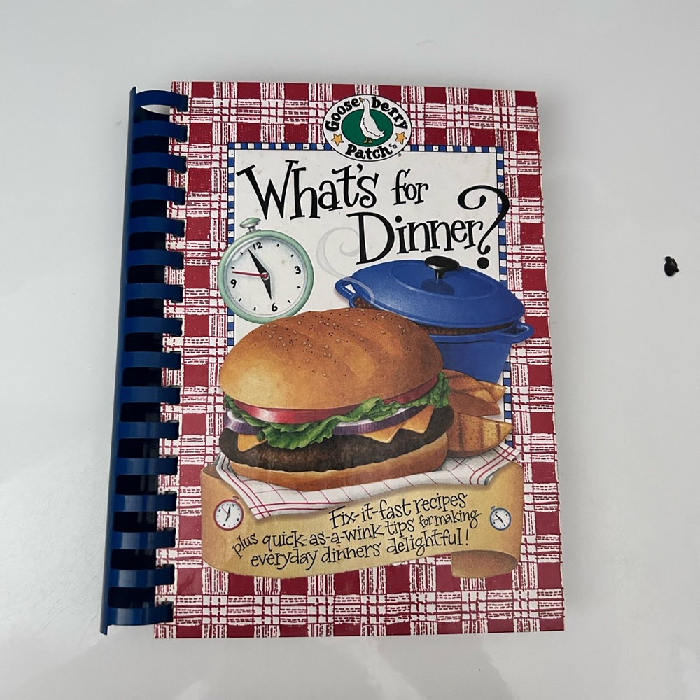 'What's for Dinner?' Cookbook - Red and Blue
